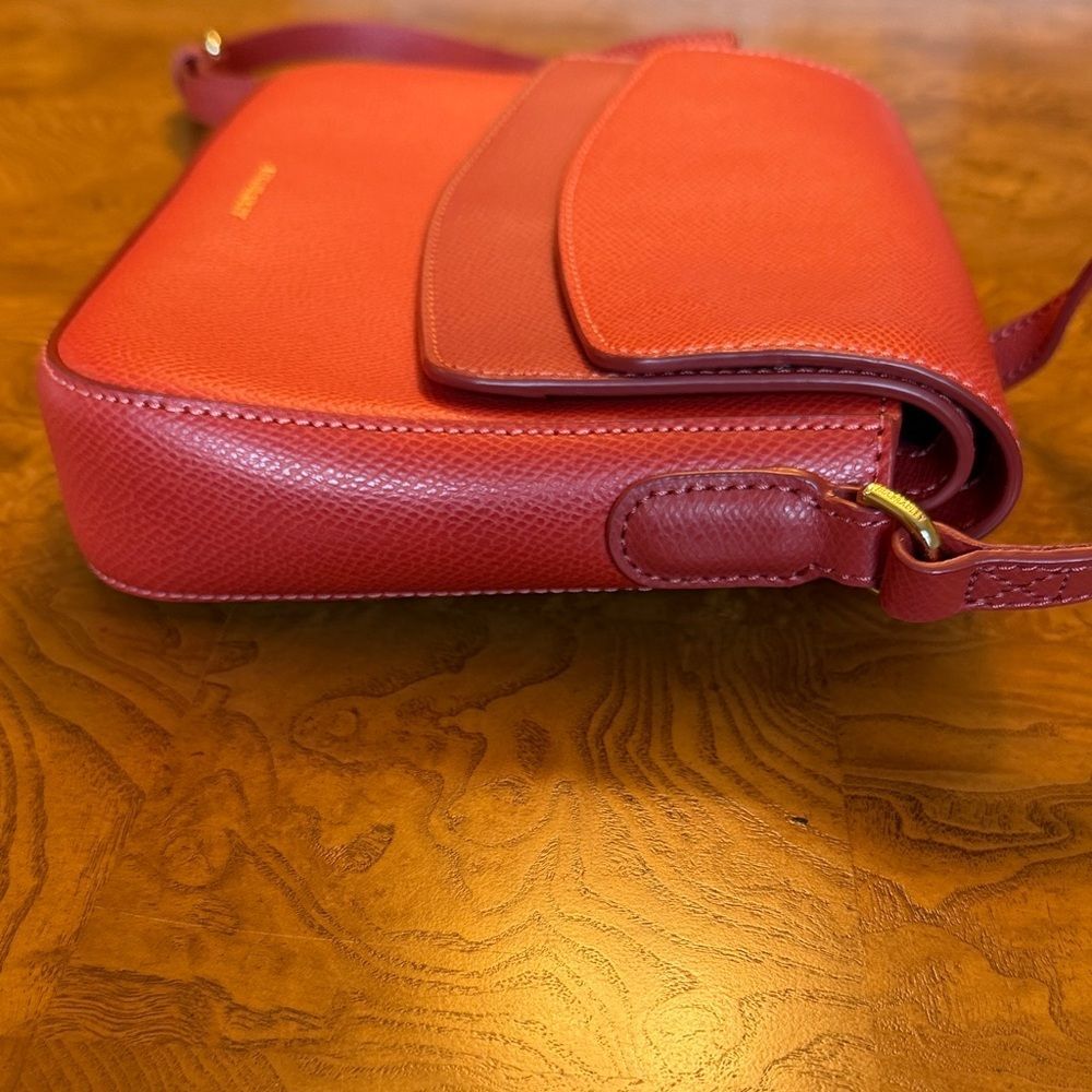 Vera Bradley Burnt Orange Pebbled Leather Twice as Nice Crossbody with Dustbag - Picture 13 of 13